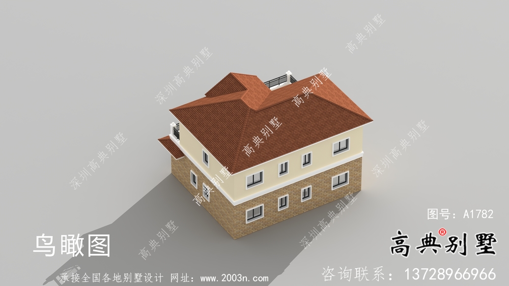 農(nóng)村兩層歐式小別墅設(shè)計(jì)圖紙及效果圖