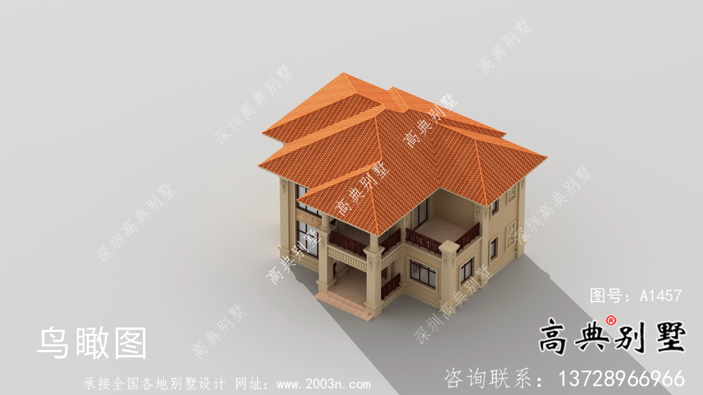 二層實用簡潔歐式風(fēng)格農(nóng)村別墅設(shè)計圖含效果圖