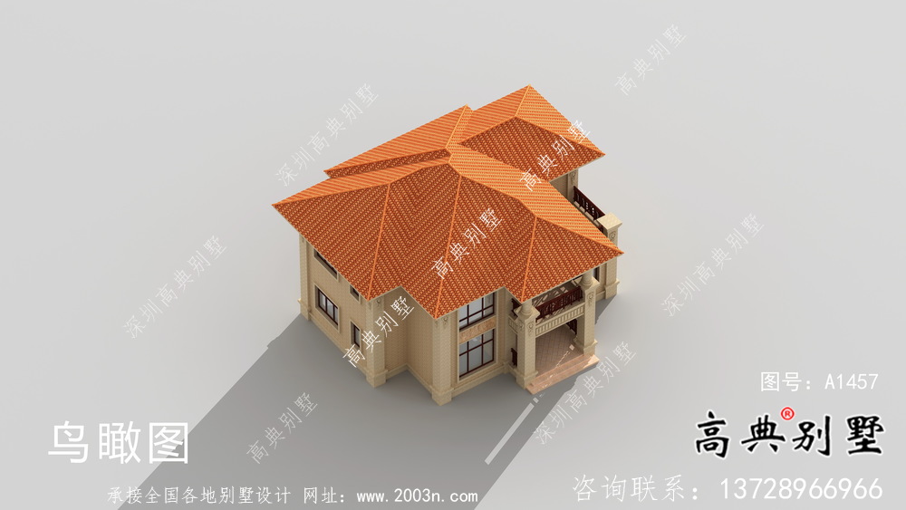 二層實用簡潔歐式風(fēng)格農(nóng)村別墅設(shè)計圖含效果圖