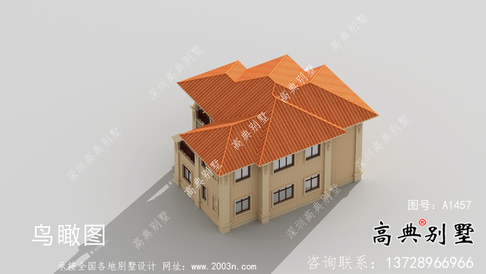 二層實用簡潔歐式風(fēng)格農(nóng)村別墅設(shè)計圖含效果圖