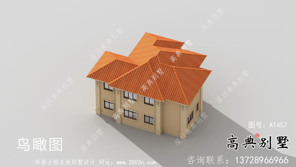 二層實用簡潔歐式風(fēng)格農(nóng)村別墅設(shè)計圖含效果圖