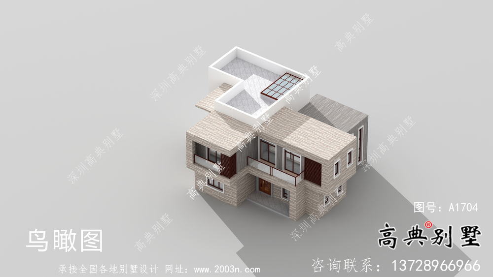 獨棟兩層別墅，現(xiàn)代風格平屋頂別墅施工圖