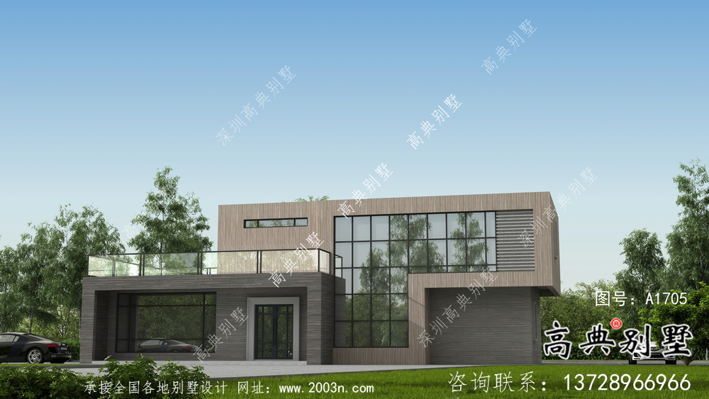 二層簡單時(shí)尚現(xiàn)代風(fēng)格別墅設(shè)計(jì)方案圖