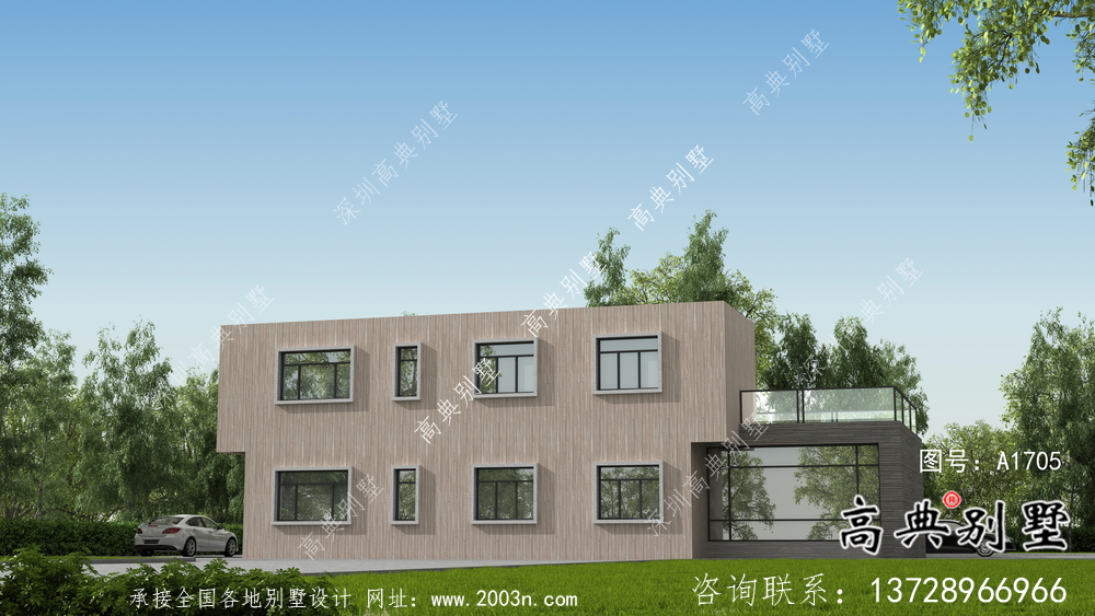 二層簡單時(shí)尚現(xiàn)代風(fēng)格別墅設(shè)計(jì)方案圖