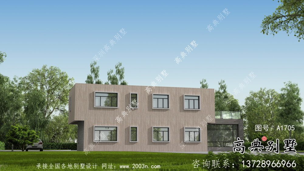 二層簡單時(shí)尚現(xiàn)代風(fēng)格別墅設(shè)計(jì)方案圖