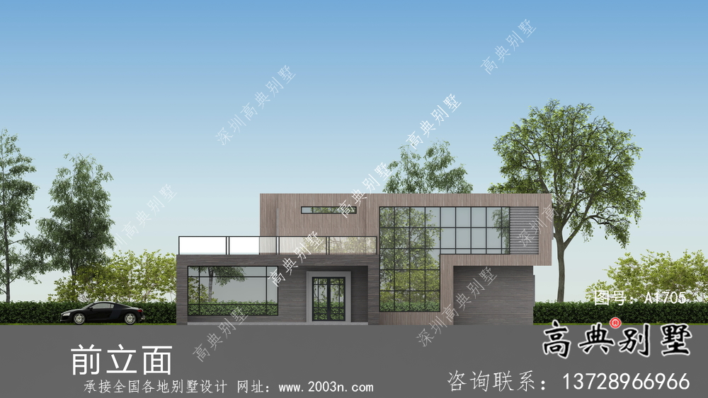 二層簡單時(shí)尚現(xiàn)代風(fēng)格別墅設(shè)計(jì)方案圖