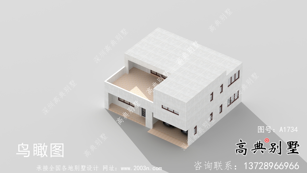 二層平屋頂別墅現(xiàn)代小洋樓設(shè)計(jì)方案圖紙