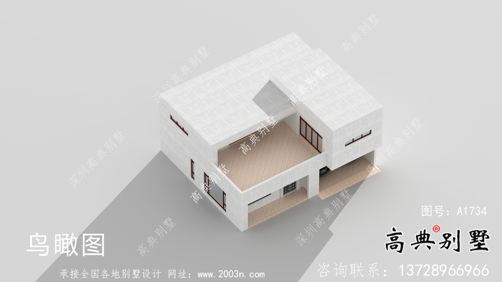 二層平屋頂別墅現(xiàn)代小洋樓設(shè)計(jì)方案圖紙
