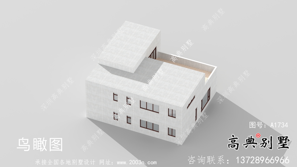 二層平屋頂別墅現(xiàn)代小洋樓設(shè)計(jì)方案圖紙