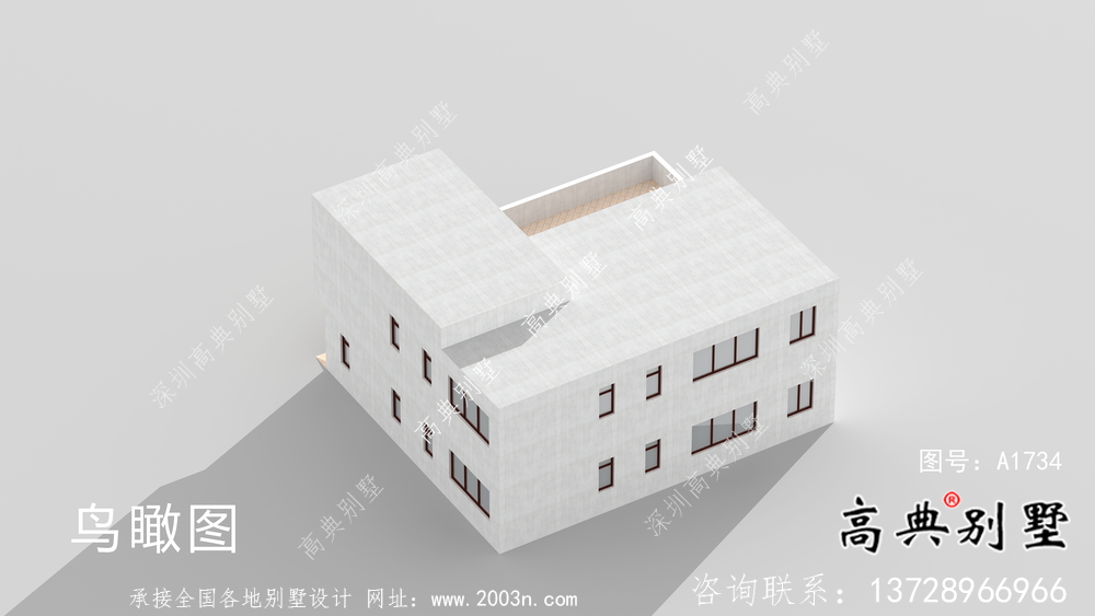 二層平屋頂別墅現(xiàn)代小洋樓設(shè)計(jì)方案圖紙