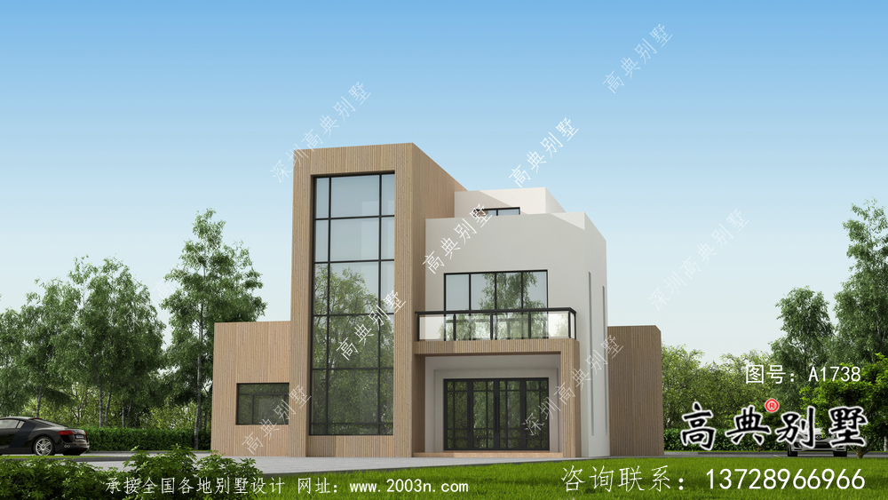 三層現(xiàn)代風(fēng)格平屋頂獨(dú)棟別墅設(shè)計(jì)方案