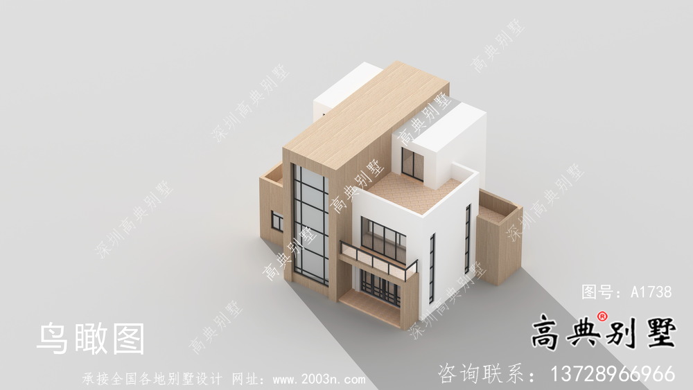 三層現(xiàn)代風(fēng)格平屋頂獨(dú)棟別墅設(shè)計(jì)方案