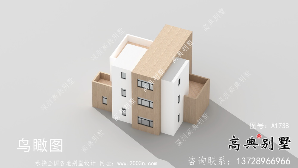 三層現(xiàn)代風(fēng)格平屋頂獨(dú)棟別墅設(shè)計(jì)方案