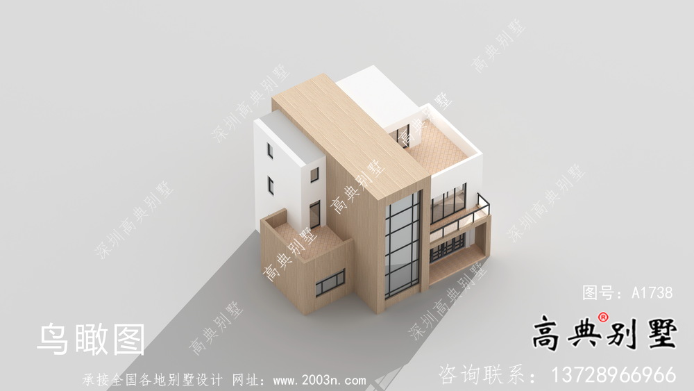 三層現(xiàn)代風(fēng)格平屋頂獨(dú)棟別墅設(shè)計(jì)方案