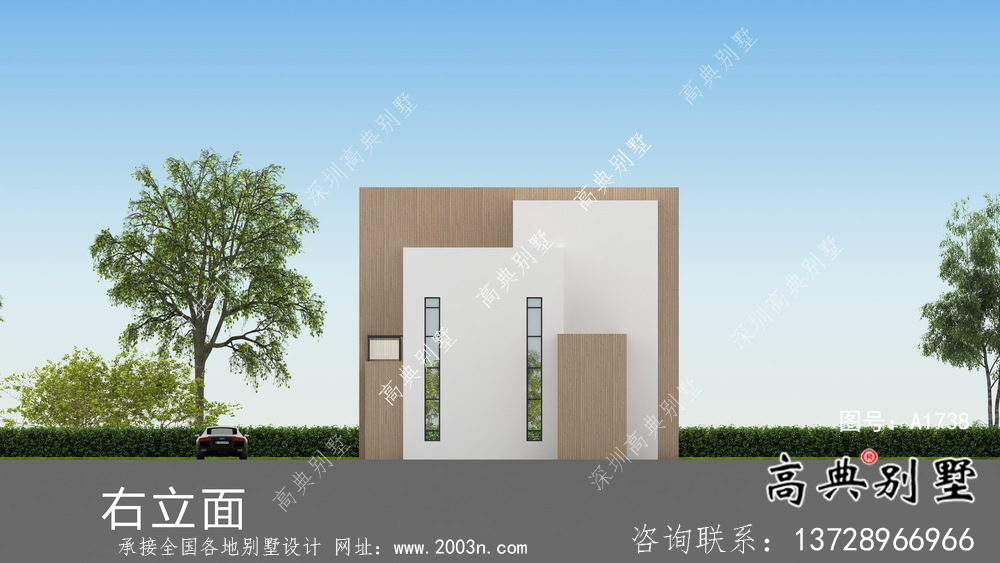 三層現(xiàn)代風(fēng)格平屋頂獨(dú)棟別墅設(shè)計(jì)方案