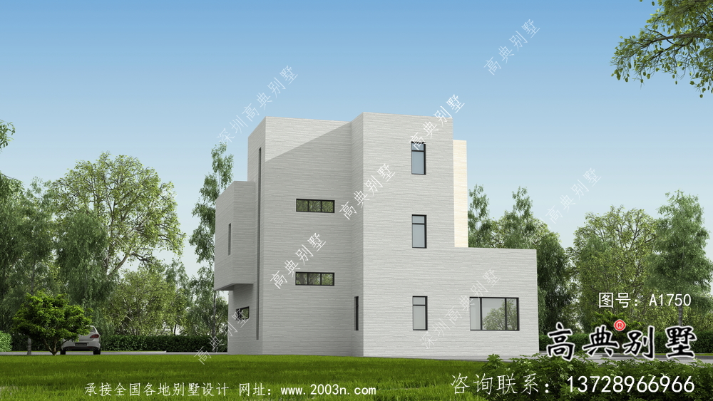 清新簡(jiǎn)約的現(xiàn)代風(fēng)格別墅設(shè)計(jì)詳圖