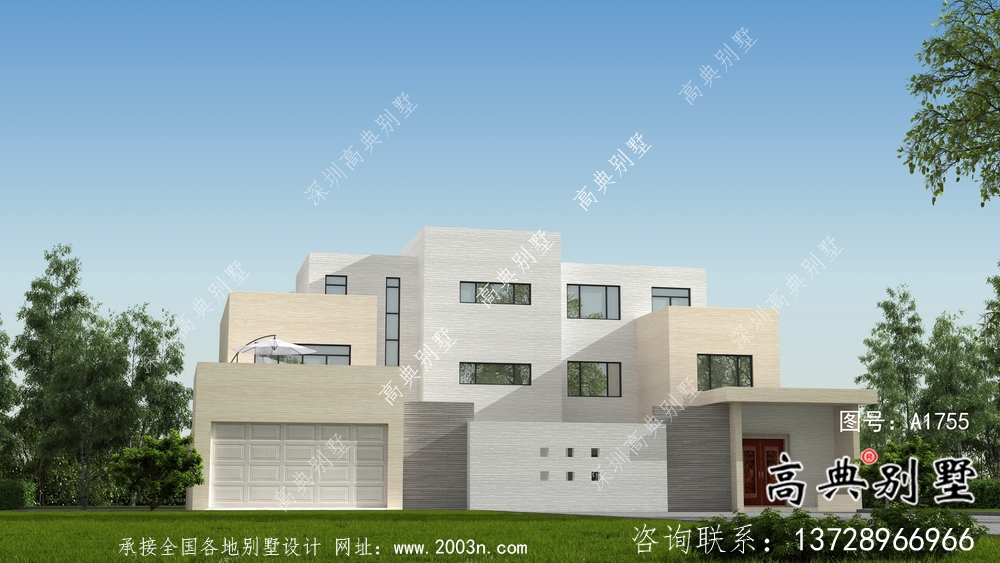 經(jīng)濟(jì)實(shí)用型現(xiàn)代風(fēng)格院子別墅建筑結(jié)構(gòu)圖