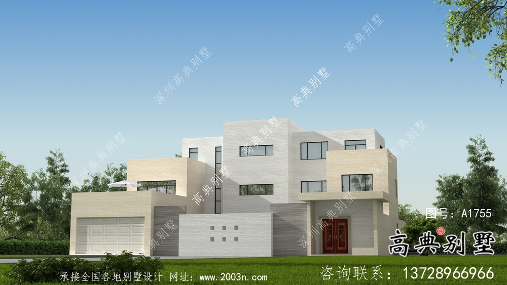 經(jīng)濟(jì)實(shí)用型現(xiàn)代風(fēng)格院子別墅建筑結(jié)構(gòu)圖