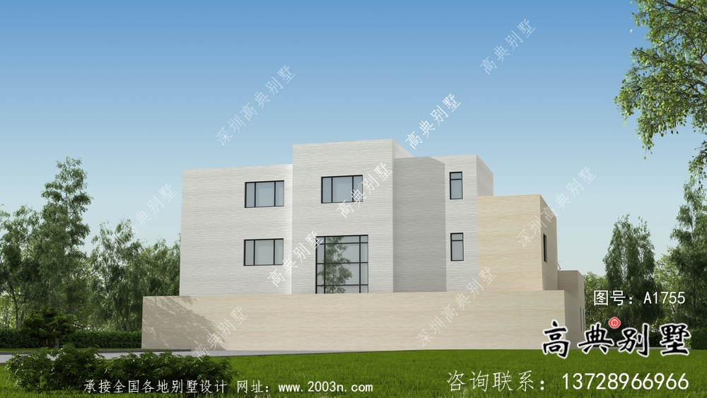 經(jīng)濟(jì)實(shí)用型現(xiàn)代風(fēng)格院子別墅建筑結(jié)構(gòu)圖
