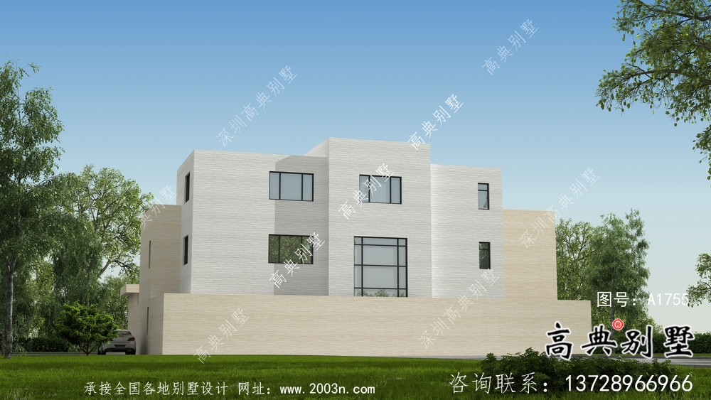 經(jīng)濟(jì)實(shí)用型現(xiàn)代風(fēng)格院子別墅建筑結(jié)構(gòu)圖