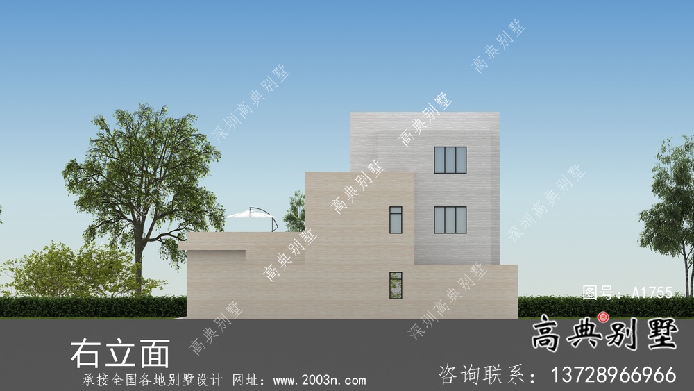 經(jīng)濟(jì)實(shí)用型現(xiàn)代風(fēng)格院子別墅建筑結(jié)構(gòu)圖