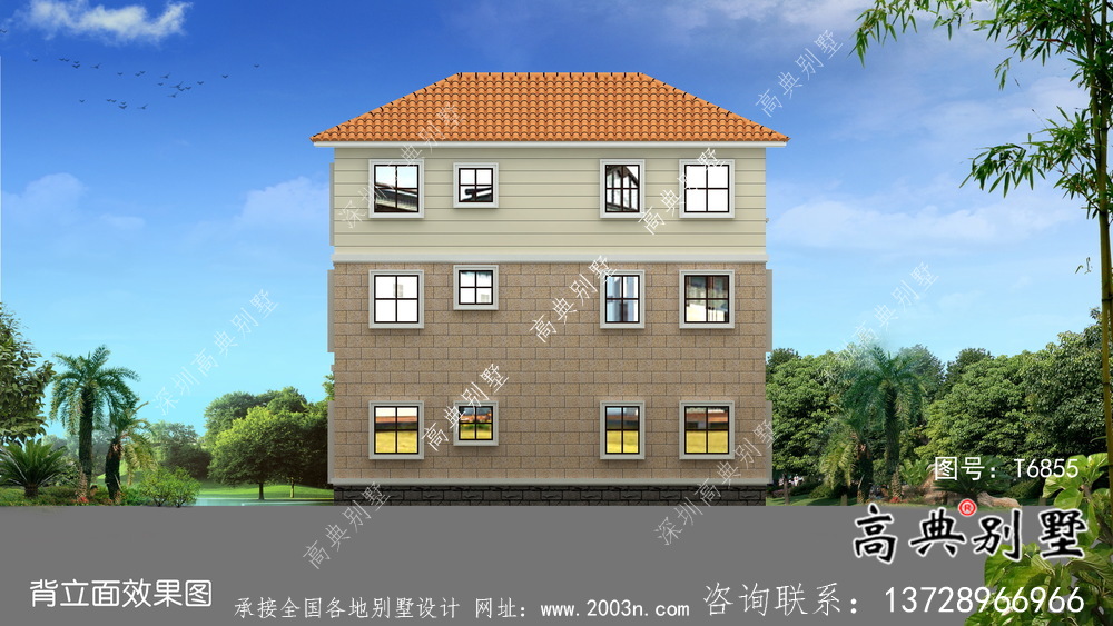 精美三層復(fù)式歐式風(fēng)格獨(dú)棟別墅建筑圖