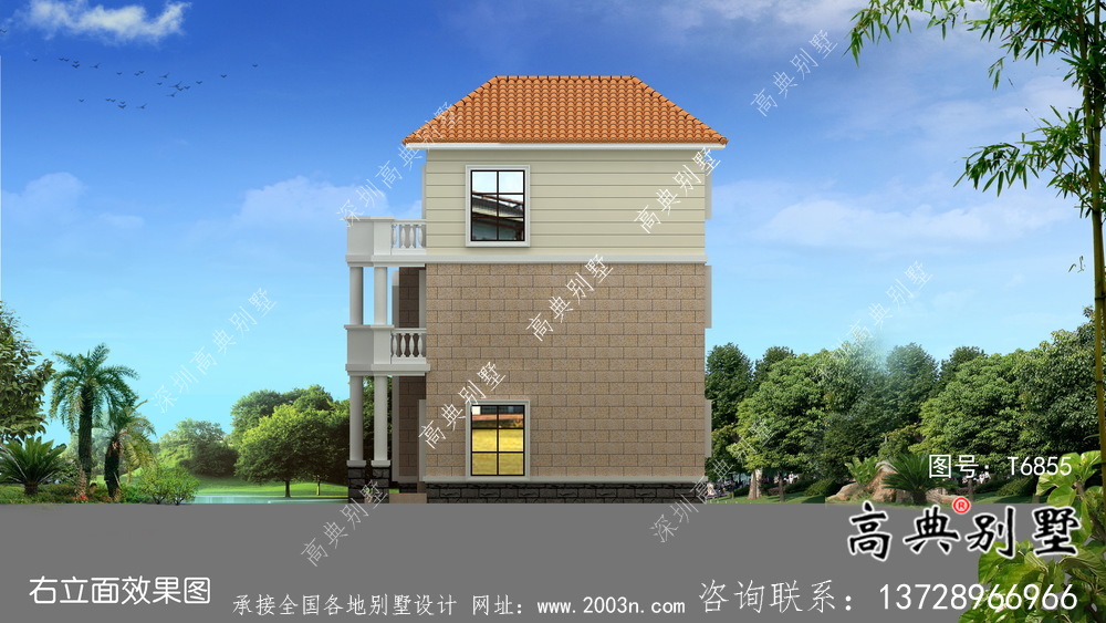 精美三層復(fù)式歐式風(fēng)格獨(dú)棟別墅建筑圖