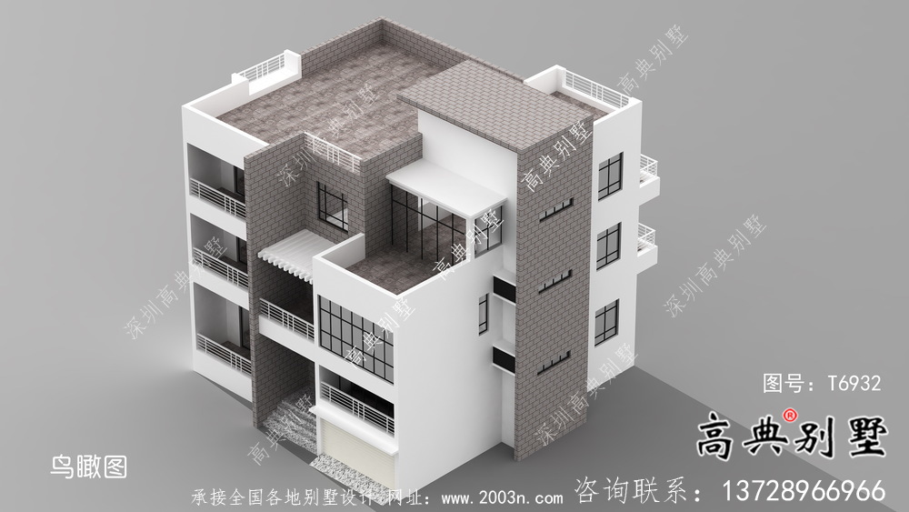 實(shí)用美觀二層新型現(xiàn)代風(fēng)格農(nóng)村別墅帶車庫