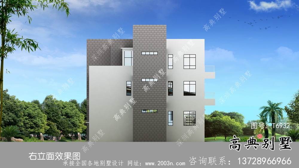 實(shí)用美觀二層新型現(xiàn)代風(fēng)格農(nóng)村別墅帶車庫