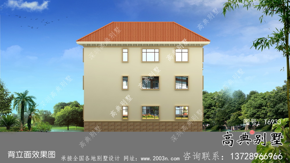 清新別致三層別墅全套施工圖含效果圖