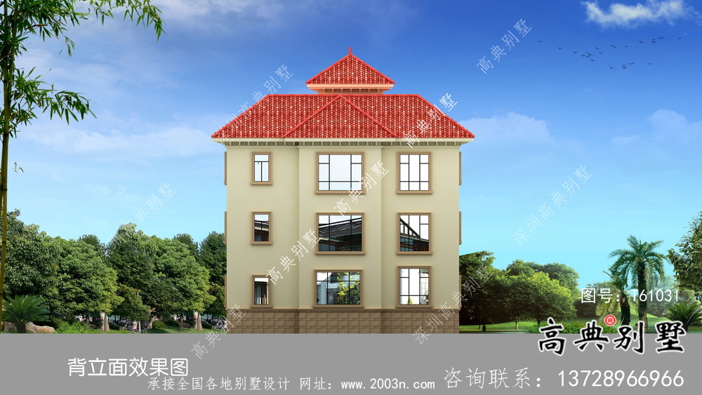 歐式風(fēng)格復(fù)式坡屋頂三層別墅設(shè)計圖紙