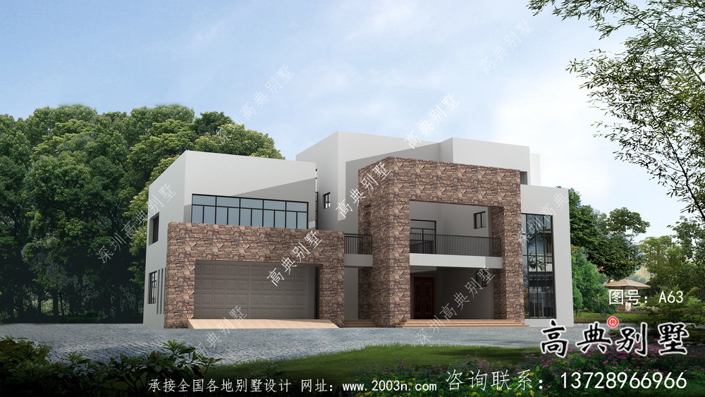 最新農(nóng)村現(xiàn)代風三層別墅設計圖紙