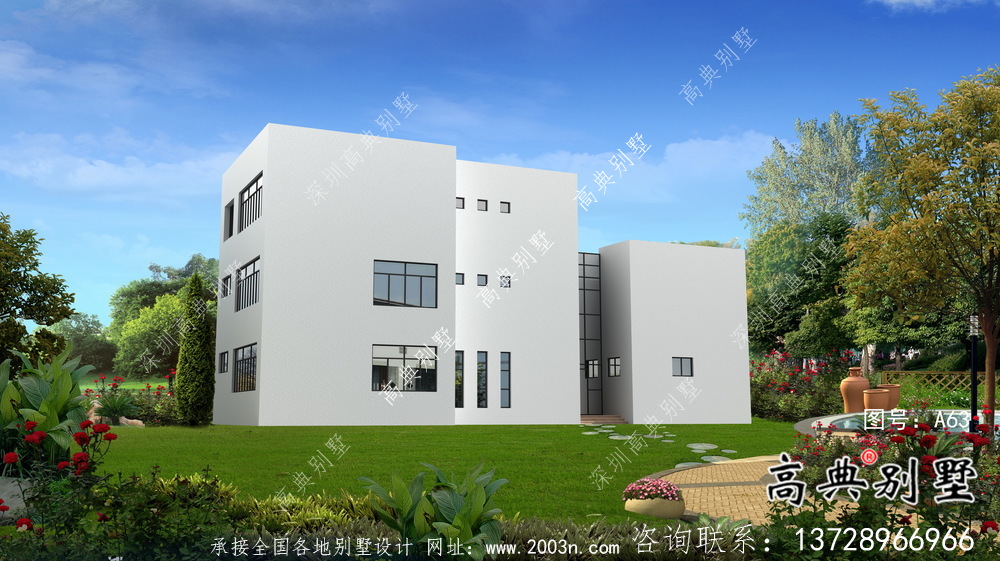 最新農(nóng)村現(xiàn)代風三層別墅設計圖紙
