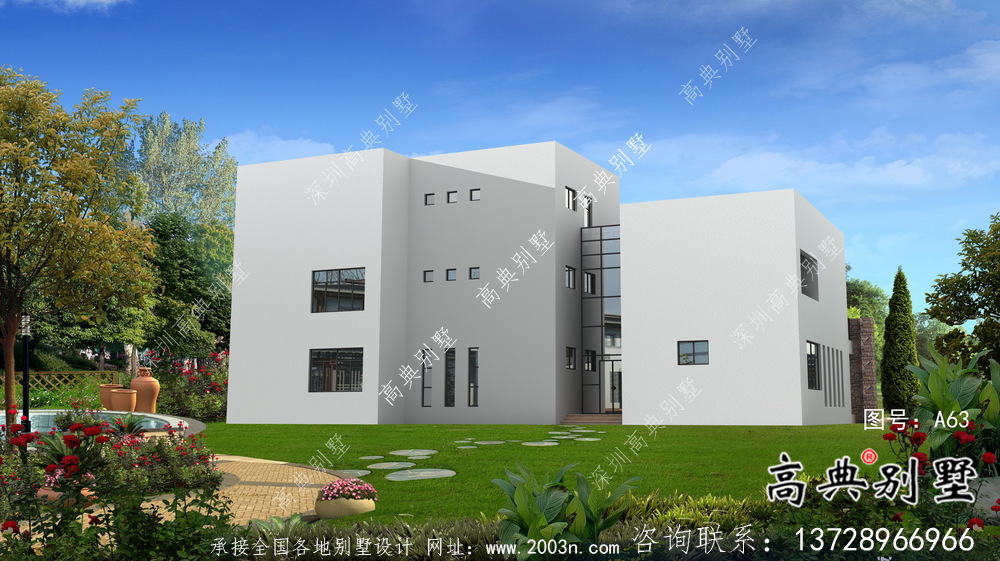 最新農(nóng)村現(xiàn)代風三層別墅設計圖紙