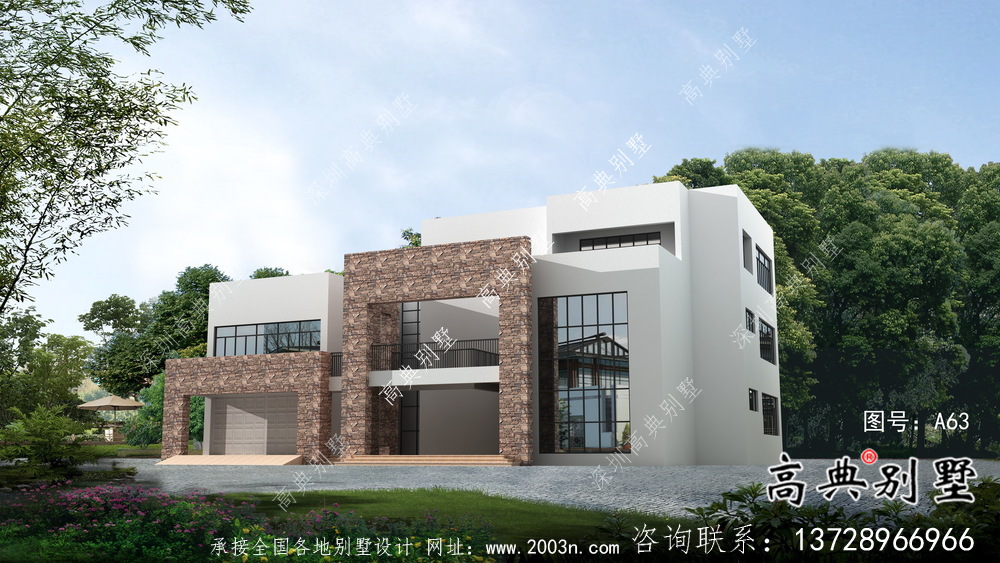 最新農(nóng)村現(xiàn)代風三層別墅設計圖紙