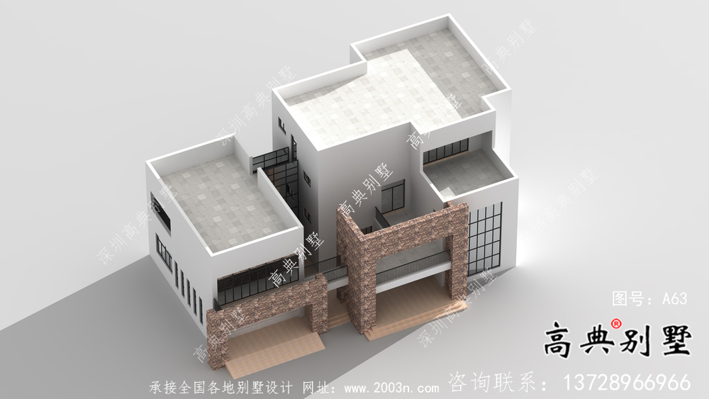 最新農(nóng)村現(xiàn)代風三層別墅設計圖紙