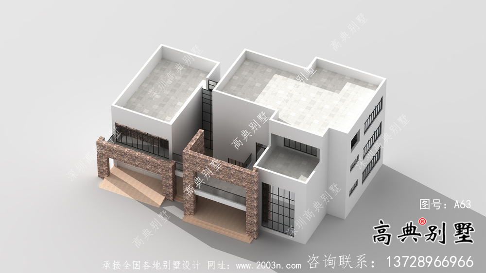 最新農(nóng)村現(xiàn)代風三層別墅設計圖紙