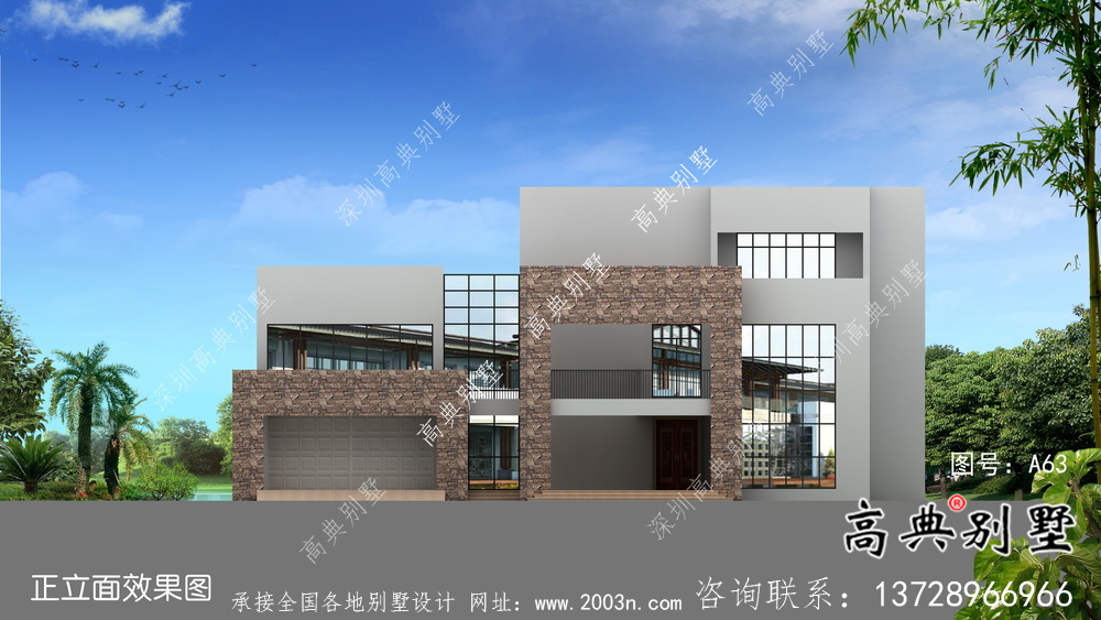 最新農(nóng)村現(xiàn)代風三層別墅設計圖紙