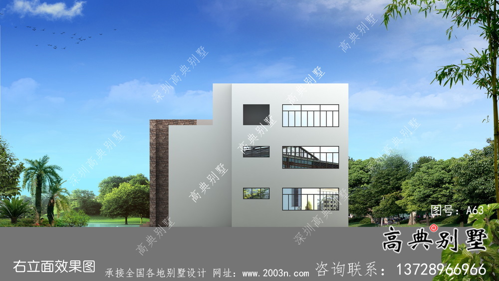 最新農(nóng)村現(xiàn)代風三層別墅設計圖紙
