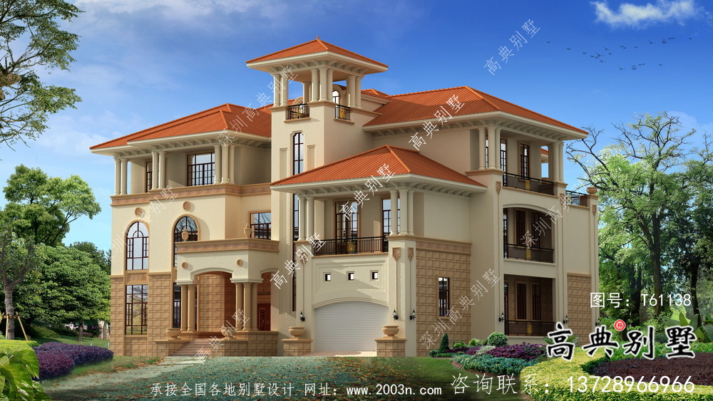 實(shí)用意大利風(fēng)格三層帶車庫(kù)農(nóng)村別墅設(shè)計(jì)圖