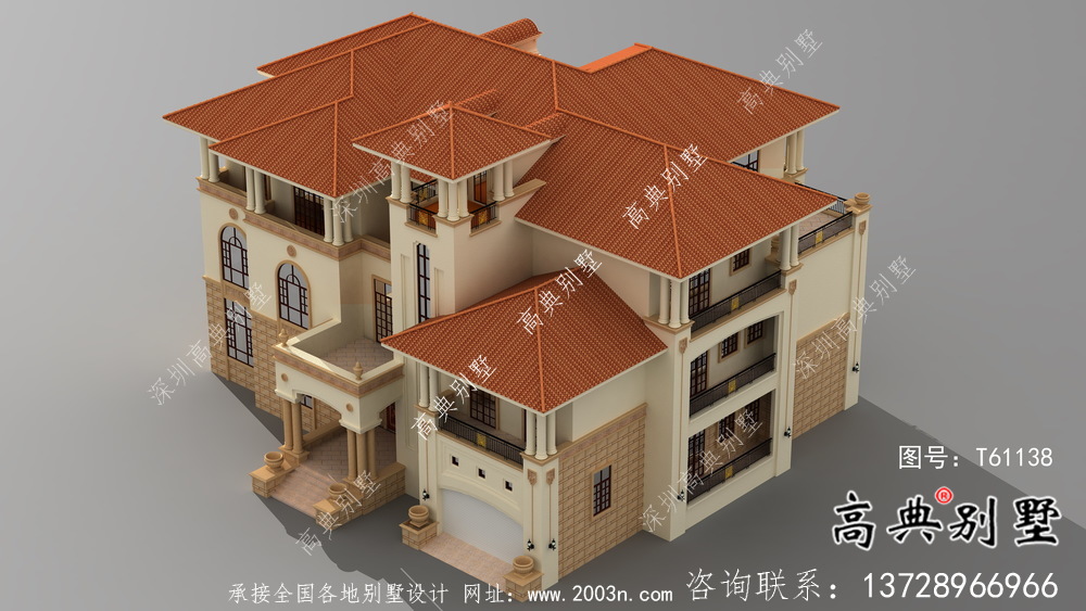 實(shí)用意大利風(fēng)格三層帶車庫(kù)農(nóng)村別墅設(shè)計(jì)圖