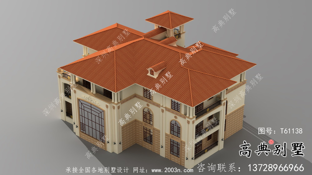 實(shí)用意大利風(fēng)格三層帶車庫(kù)農(nóng)村別墅設(shè)計(jì)圖