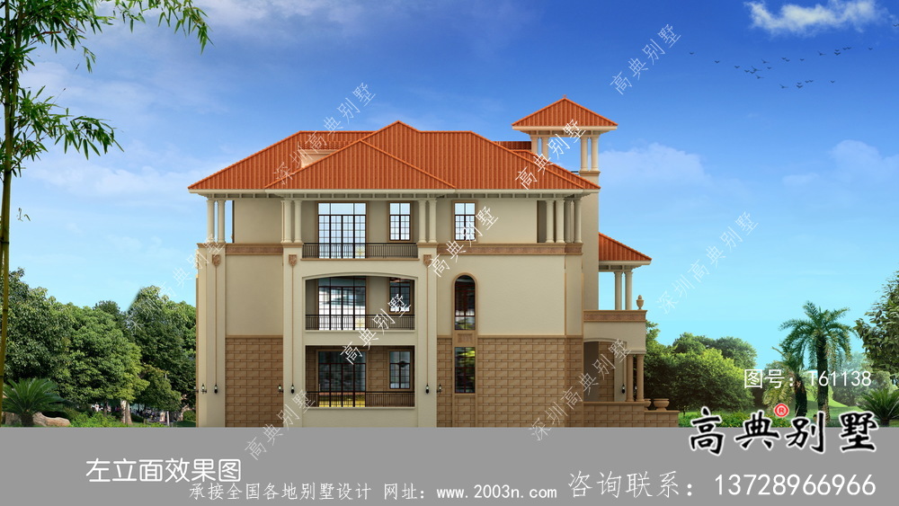 實(shí)用意大利風(fēng)格三層帶車庫(kù)農(nóng)村別墅設(shè)計(jì)圖