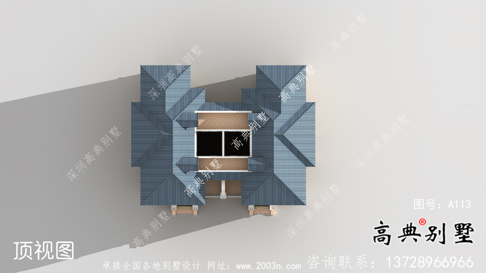 農(nóng)村雙拼復式三層歐式別墅設(shè)計方案