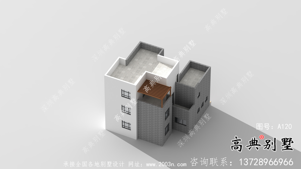 現(xiàn)代三層平屋頂別墅設(shè)計圖紙