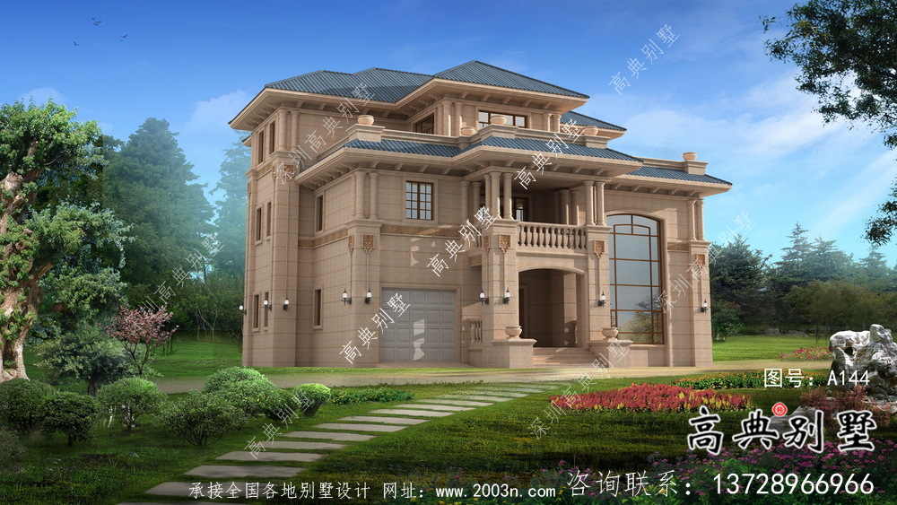 鄉(xiāng)村意大利風(fēng)格三層歐式別墅設(shè)計圖大全