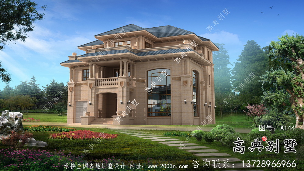 鄉(xiāng)村意大利風(fēng)格三層歐式別墅設(shè)計圖大全