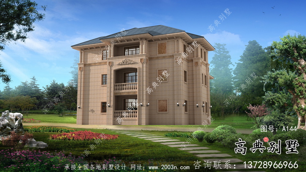 鄉(xiāng)村意大利風(fēng)格三層歐式別墅設(shè)計圖大全