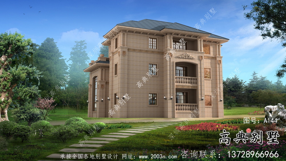 鄉(xiāng)村意大利風(fēng)格三層歐式別墅設(shè)計圖大全