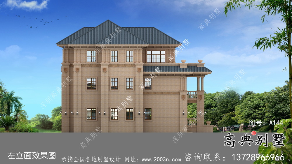 鄉(xiāng)村意大利風(fēng)格三層歐式別墅設(shè)計圖大全